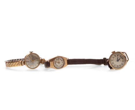 LADY'S TALIS NINE CARAT GOLD MANUAL WIND WRIST WATCH, mid twentieth century, the round silver coloured dial with applied bato