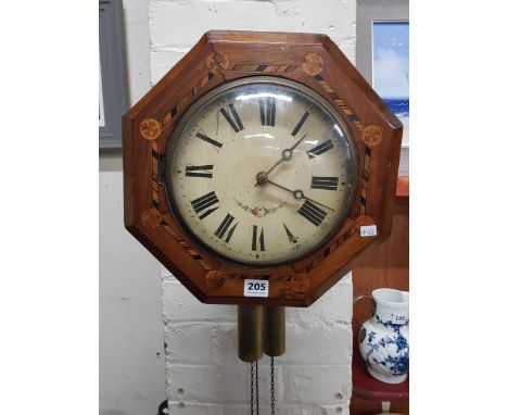 INLAID WAG-AT-THE-WALL CLOCK 
