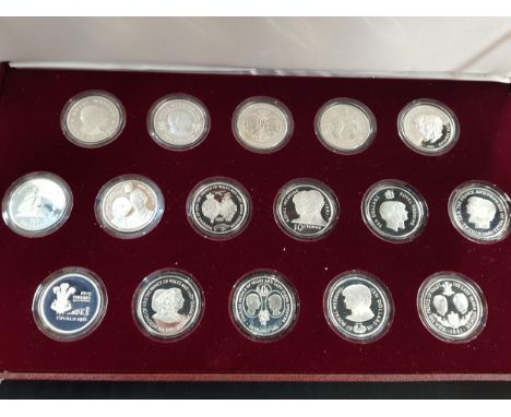 THE ROYAL MARRIAGE COMMEMORATIVE SILVER PROOF 16 COIN SET 