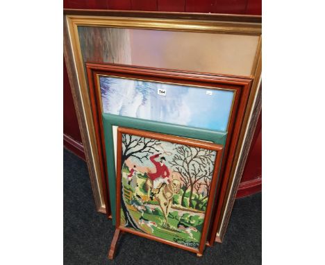 QUANTITY OF PICTURES AND FIRESCREEN 