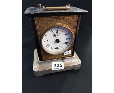 EDWARDIAN MUSICAL CARRIAGE CLOCK &amp; KEY - PERFECT WORKING ORDER 