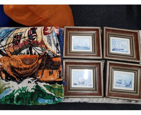 LARGE WALL HANGING TAPESTRY &amp; 4 PRINTS 