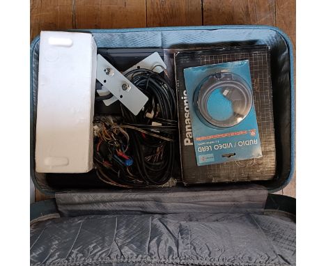 A Kenwood radio system, complete with amplifiers and CD changers, in two suitcases and a box (3)