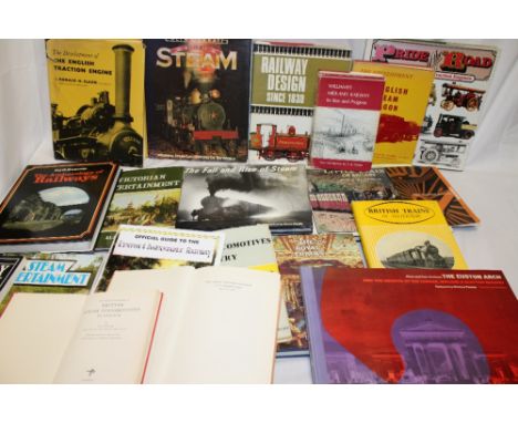 Various Railway and steam related volumes including The Development of the English Traction Engine, The Development of The En