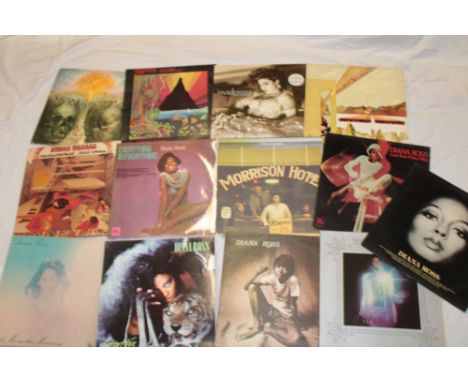 A selection of LP records including five Diana Ross LPs, Moody Blues, Jimi Hendrix etc 