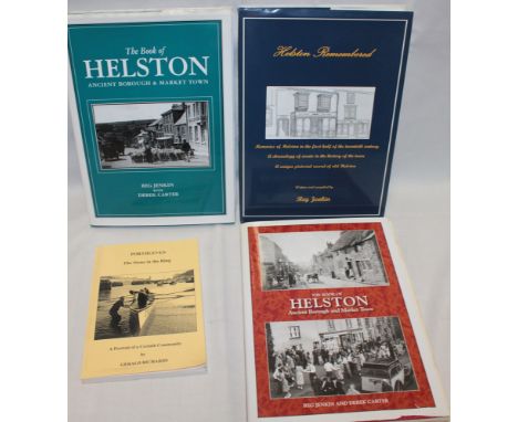 Jenkin (R) Carter (D) - The Book of Helston Ancient Borough and Market Town, two volumes signed by the authors; Jenkin (R) He