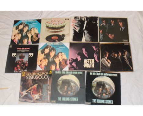 Various Rolling Stones L.P. albums including Through the Past Darkly, Let it Bleed, Sticky Fingers, Aftermath and others etc 