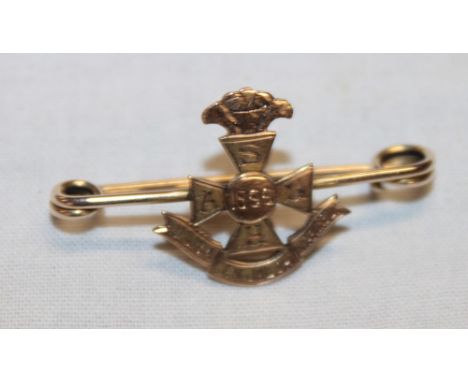 A Boer War sweethearts brooch, possibly gold, for the South African Light Horse, dated 1899 