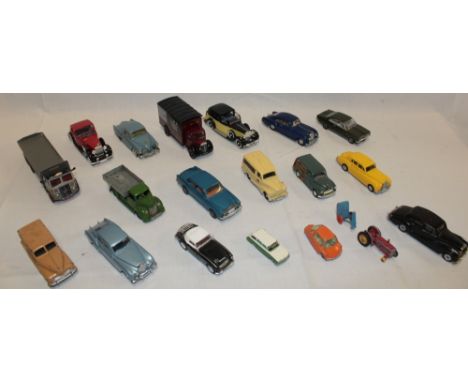 An old Dinky Toys 27F shooting brake, Chad Valley open truck, Corgi Toys Bond Bug and various other die-cast vehicles etc