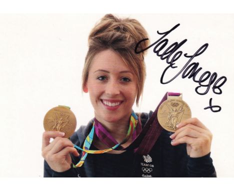 Jade Jones, Olympic Taekwondo Gold Medallist, 6x4 Signed Photo. Good condition. All autographs come with a Certificate of Aut