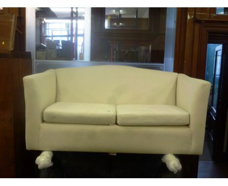 WHITE 2 SEATER SOFA BED