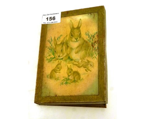 CHAD VALLEY RABBIT PICTURE MONEY BOX 15CM X 11CM X 2CM