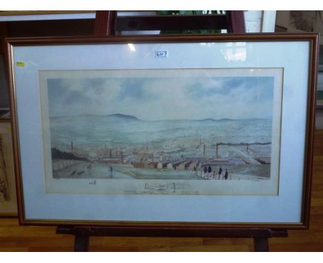 'OFF'T MATCH' SIGNED LIMITED EDITION PRINT BY G.W BIRKS 229/375 37.5CM X 70CM