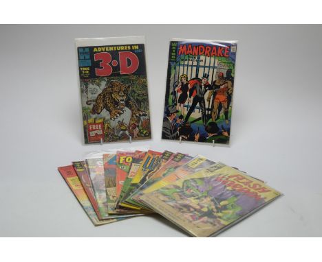 Flash Gordon (King Comics), No's. 2 and 10; Mandrake The Magician, No. 10; Adventures In 3-D (Harvey Comics), No. 1; and othe