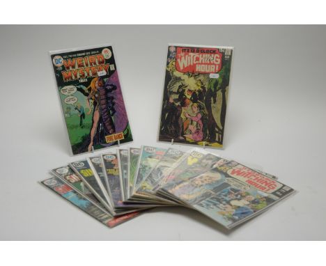 Weird Mystery, No. 19; Bewitching Hour!, No's. 6, 8, 14, 31 and 36; Black Magic, No's. 2, 3, 4, 5, 6, 7, 8 and 9; and Secrets