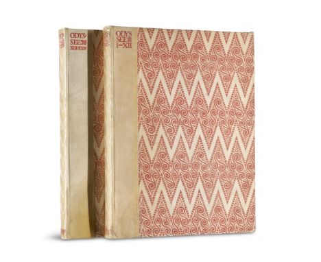 Cranach-Presse - - Homer. Die Odyssee. Neu ins Deutsche übetragen von R. A. Schröder. 2 Bde. Mit 5 Holzschnitten von Aristide