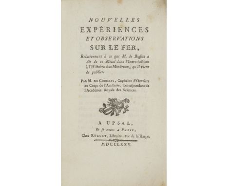 Metallurgie - - Philippe Charles Jean Baptiste Tronson du Coudray. Nouvelles expériences et observations sur le fer, relative