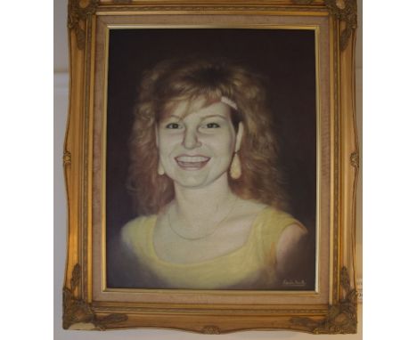 Edwin Booth, portrait of a girl, oil on canvas, signed, 50 x 39.5 cm