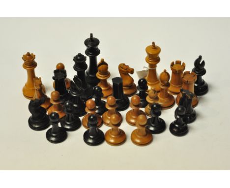 A Jacques part chess set, and other associated pieces Condition report Report by GHThe light coloured King is stamped Jaques 