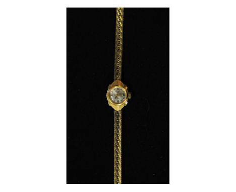 A lady's 9ct gold Rotary wristwatch, engraved, on a 9ct gold bracelet, boxed Condition report Report by GHOverall weight appr