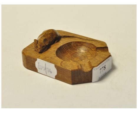 A Robert Mouseman Thompson ashtray, 10 cm wide