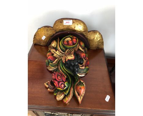 A decorative wall wooden mount shelf 