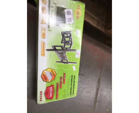 A boxed containing 2 arms TV wall bracket for up to 60" TV 