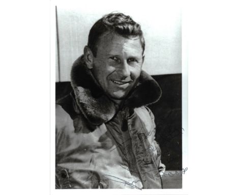 Major James Brooks signed 7x5inch black and white photo. Major (Ret.) James Brooks attended pilot training in Texas as an Arm