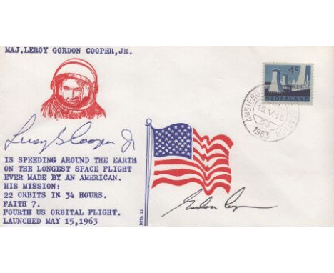 Mjr Leroy Gordon Cooper Jnr signed commemorative cover. Good condition. All autographs come with a Certificate of Authenticit