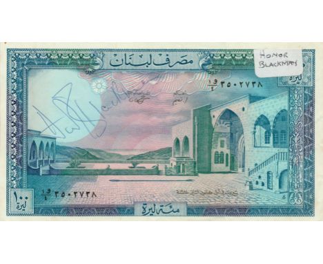 Honor Blackman signed Lebanese banknote. Good condition. All autographs come with a Certificate of Authenticity. We combine p