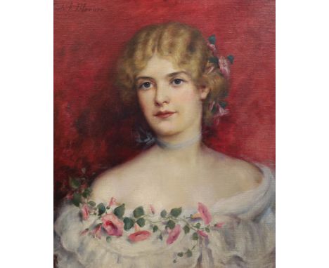 Carle John Blenner (American, 1862-1952) Portrait of a ladyoil on canvas board60 x 50cm