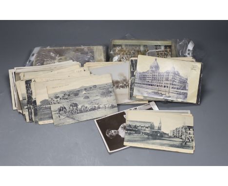 Carte du Viste and Edwardian and later postcards including India, British army etc.