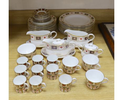 A Royal Crown Derby Imari pattern 1128 dinner and coffee service,