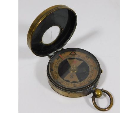 A Francis Barker &amp; Son brass compass "The Guide"