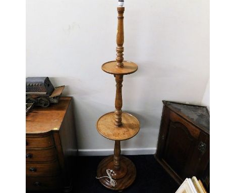 A dumb waiter converted into a standard lamp