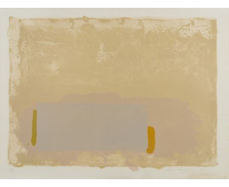 δ John Hoyland (1934-2011) Brown-Beige-Pink Lithograph printed in colours, 1971, signed, dated and numbered from the edition 