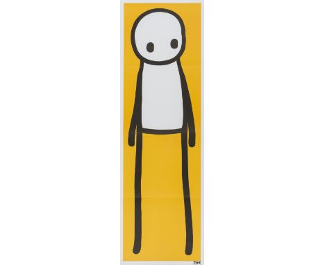 δ STIK Standing Figure (Yellow) Offset lithograph printed in colours, 2015, signed in black ink, with full margins, 755 x 240