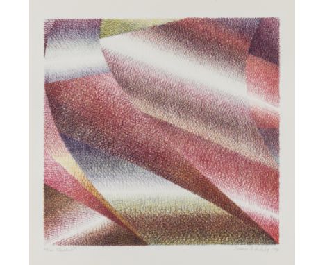 Samia Assad Halaby (b.1936) Cleveland Lithograph printed in colours, 1974, signed, titled, dated and numbered from the editio