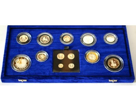 'Millennium Silver Collection 2000,' a 13-coin set comprising 9 x coins 1p, 2p, 5p, 10p, 20p, 50p, £1, £2 & £5 & 4 x Maundy c