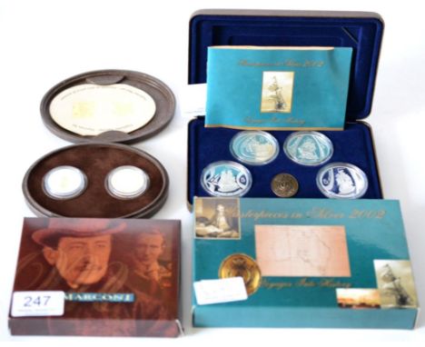 Australia, Frosted Silver Proof Set 2002, 'Masterpieces in Silver' struck by the Royal Australian Mint & entitled 'Voyages in