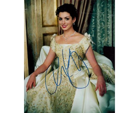 Anne Hathaway signed 10x8 colour photo. Anne Jacqueline Hathaway (born November 12, 1982) is an American actress. She is the 