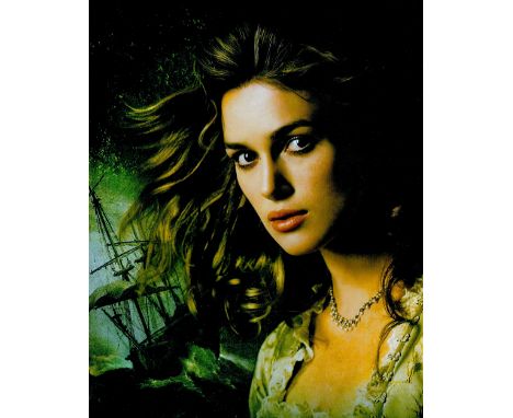 Keira Knightley signed 10x8 Pirates of the Caribbean colour photo. Keira Christina Righton, born 26 March 1985) is an English
