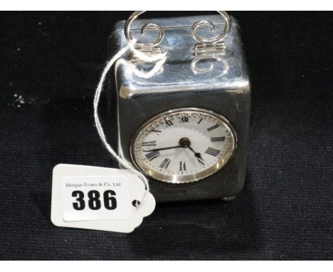 A Silver Encased Miniature Carriage Clock, Chester 1904