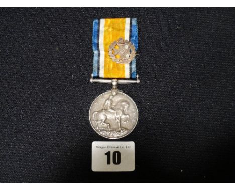   A British War Medal & Silver Sweetheart Badge, Awarded to Pte J. Collier KRRC, R -12716 Together With Photocopy Paperwork