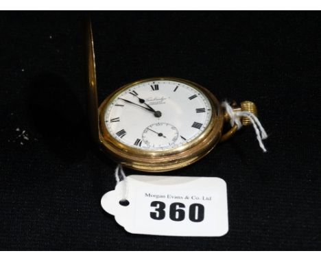 A Dennison Cased Gents Plated Pocket Watch 