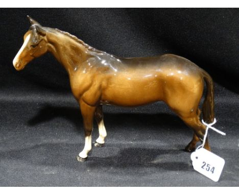 A Beswick Model Bois Roussel Race Horse, Second Version Brown Gloss