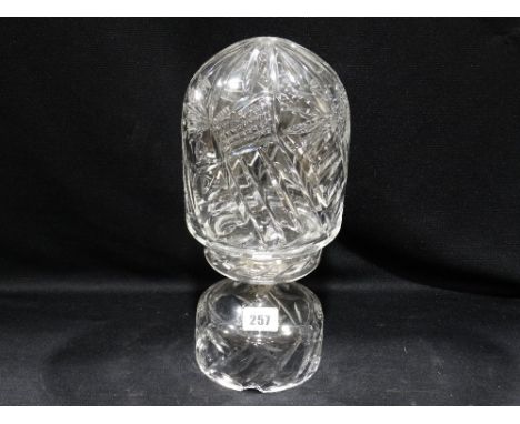 A 20th Century Cut Glass Table Lamp and Shade