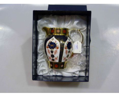 Royal Crown Derby first quality Imari jug, boxed