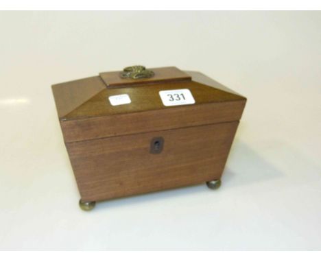 Regency mahogany tea caddy
