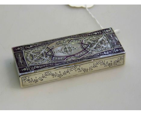 Continental silver and enamel snuff box, 19th Century